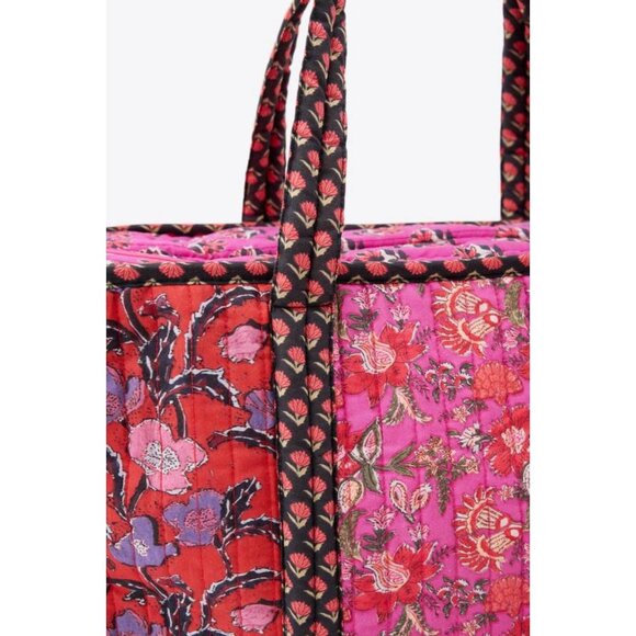 ZARA FLORAL PRINT PADDED BAG - Picture 4 of 6